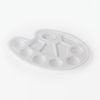 The palette for drawing INLANDIA white, oval, 6 cells for paints and 4 for mixing, the Euro slot