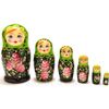 Семеновская роспись / Russian girl - booklet matryoshka, 6 dolls - unconventional