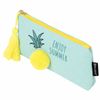 Pencil case-cosmetic bag BRAUBERG, canvas surround applications, "Ananas", 20х3х9 cm