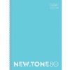 HATBER / 笔记本 A4 80 升。优质梳子、笼子、光面覆膜、“NEWtone PASTEL Forget-me-not”/ 8 件。