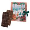 Christmas card with two types of chocolate