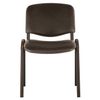 Iso staff and visitors chair, black frame, leather black