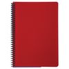 BRAUBERG / Notebook A5, 80 sheets, "Metropolis", plastic spiral, cage, plastic cover, RED / 12 pcs.