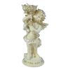 Ремеко / Objet déco "Ange au bougeoir dans la main droite" (blanc, nacre) L11W9H22cm