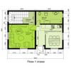 Frame country house "Peter" 1 option, the project 476, the Prod