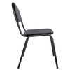 Serna visitor chair, black frame, black leather substitute