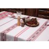 Тканые узоры / Tablecloth "Summer red", embroidery color: red, green, beige, 220x134