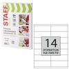 Selbstklebendes Etikett 105x41 mm, 14 Etiketten, 65 g/m2, 100 Blatt, STAFF "EVERYDAY" (Rohstoffe Finnland)