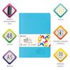 BRAUBERG / Notebook 48 y. checkered cover leatherette SoftTouch, stitching, A5 (147х210mm), BLUE, RAINBOW / 10 pcs.