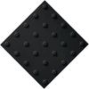PVC tactile tile, black, with a linear arrangement of cones, size - 300 x 300 mm