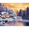 Опт-картина / Painting by numbers 40x50 Winter landscape