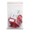 STAFF / Key tags RED, length 48 mm, info window 28x15 mm, SET 20 pcs.