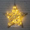 Kaemingk / Lampada a sospensione Star Frosty 40 cm, 20 lampade LED bianco caldo, funzionamento a batteria, IP20