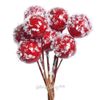 Kaemingk / Bunch of Red Snow-covered Berries on a wire 7 cm, 8 pcs