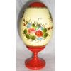 Decorative egg with hand painting and varnish on a leg height 140 mm
