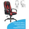 BRABIX / Computer chair PREMIUM "Rapid GM-102", LOADING 180 kg, eco-leather / fabric, black / red,