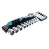 Set of end heads 1/4", 11 items, STELS, heads 4-13 mm, ratchet key, plastic furniture