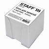 STAFF / Block for notes in a transparent stand, cube 9x9x9 cm, white, whiteness 70-80%