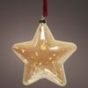 Kaemingk / Pendant lamp Breze Star 20 cm, 15 micro LED lamps, battery operated, glass