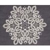 Снежинка / Napperon rond en dentelle avec motif à trois feuilles