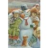 Ярославская майолика / Plaque "Winter in the Village"