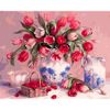 Опт-картина / Sơn theo số 40x50 Hoa tulip và anh đào