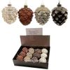 Kaemingk / A set of glass Christmas tree decorations Forest Pine cones Snow-covered 10 cm, 12 pcs