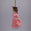 Потешный промысел / Christmas tree toy from porcelain "Girl in a summer dress and a hat"