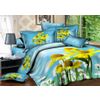 Satin bed linen 3D Yellow daisies