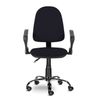 Armchair "Mango Lux", S-109, with armrests, chrome, black
