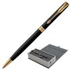 Bút bi PARKER "Sonnet Core Matt Black GT Slim", mỏng, thân sơn mài đen mờ, các chi tiết mạ vàng, đen