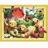 Опт-картина / 5D Diamond mosaic 40x50 round rhinestones Puppies
