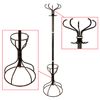 TITANIUM / Hanger-rack "Azhur-3F", 1.9 m, base with a diameter of 46 cm, 5 hooks + place for umbrellas, metal, black