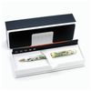 Ballpoint pen gift CROSS Botanica "Green Lily", lacquer, brass, gold plated, black