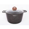 Casserole 8L with glass lid "Granit ultra" (Blue) Kukmara