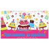ЗОЛОТАЯ СКАЗКА / Invitation to a holiday 70x120 mm (spread 70x240 mm), "Cake", selective varnish