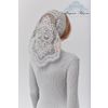Lace scarf "Forty" grey