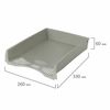 Tray horizontal STAFF paper "Profit", A4 (330х260х60 mm), polypropylene, gray
