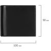 Purse mens BEFLER "Classic", 100х90 mm, genuine leather button, black