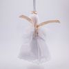 Потешный промысел / Christmas tree toy made of porcelain "Flying Angel with a Trumpet"