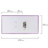 BRAUBERG Fichário revestido a PVC 80 mm com canto, roxo (dupla vida)