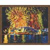 ВанГогВоМне / Diamantmosaik "Feuerwerk über dem Wasser" 40x50 cm