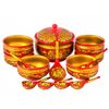 Золотая Хохлома / Set for dumplings, 14 pieces