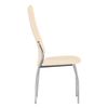 Dining chair, cafe, Martin house, chrome frame, beige leather