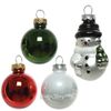 Kaemingk / 一套玻璃圣诞树装饰圣诞故事：雪人先生 3-5 厘米，9 件，吊坠