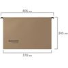 Hanging folder A4/Foolscap (406х245 mm), up to 80 sheets, SET of 10 PCs., cardboard, BRAUBERG (Italy)