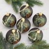 Kaemingk / Juego de bolas de vidrio Herbes du Roussillon 8 cm, 6 piezas