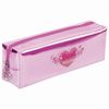 Pencil case-cosmetic bag INLANDIA, soft, translucent "Glossy", pink, 20х5х6 cm