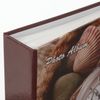 BRAUBERG photo album for 200 photos 10x15 cm, hard cover, "Clock", brown