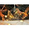 Ленивые Бобры / Lazy Beavers / A set of mirrored Christmas tree decorations "Transport" large in a gift box